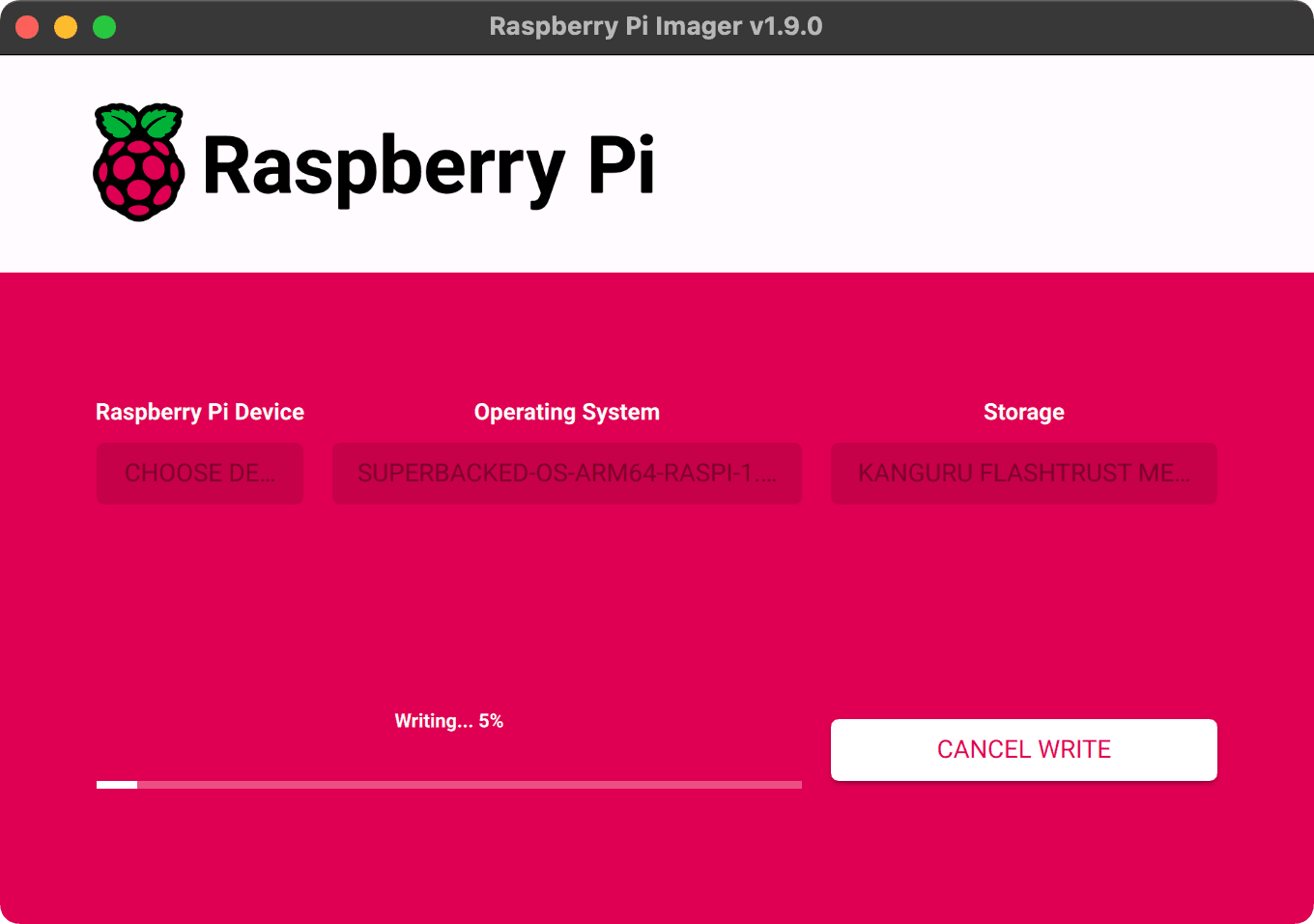 Raspberry Pi Imager, release semver may differ